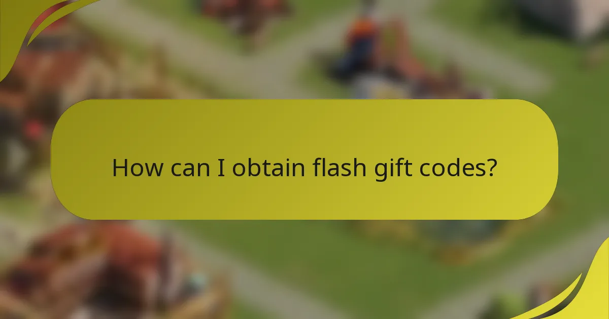 How can I obtain flash gift codes?