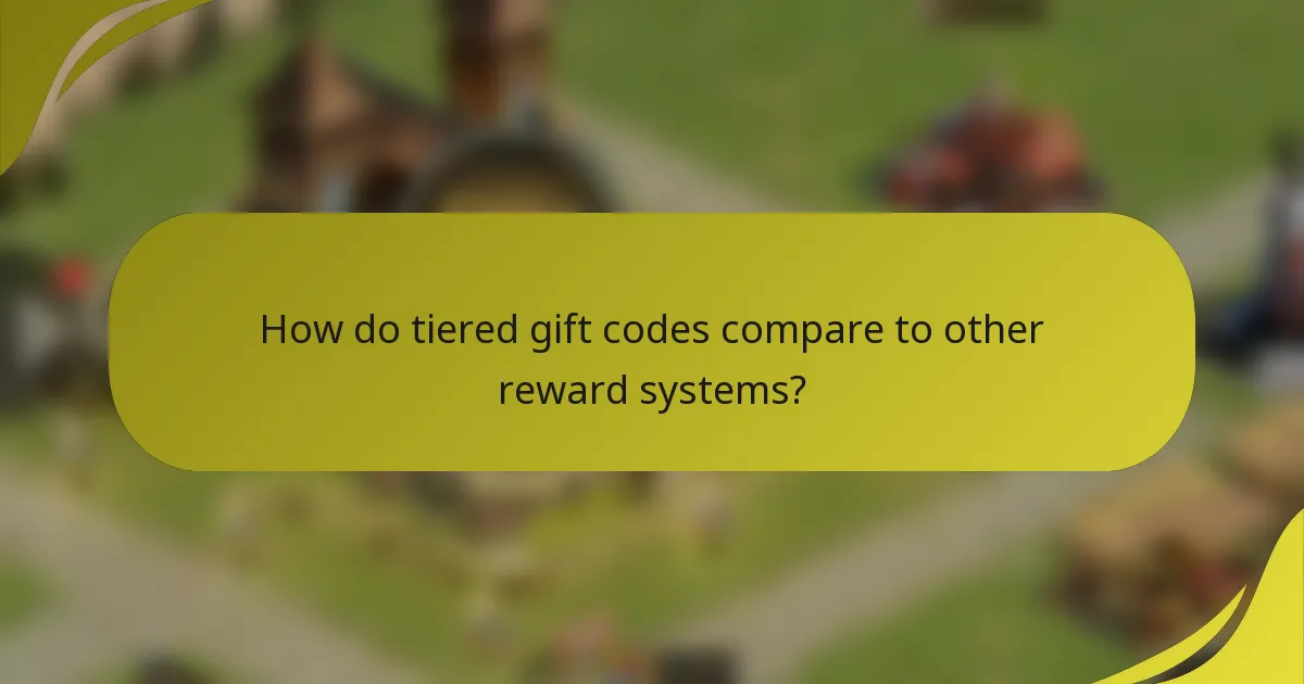 How do tiered gift codes compare to other reward systems?