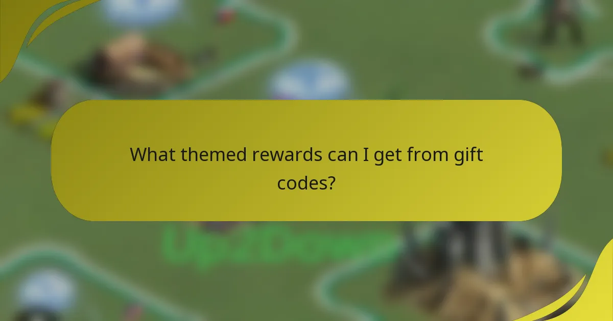 What themed rewards can I get from gift codes?