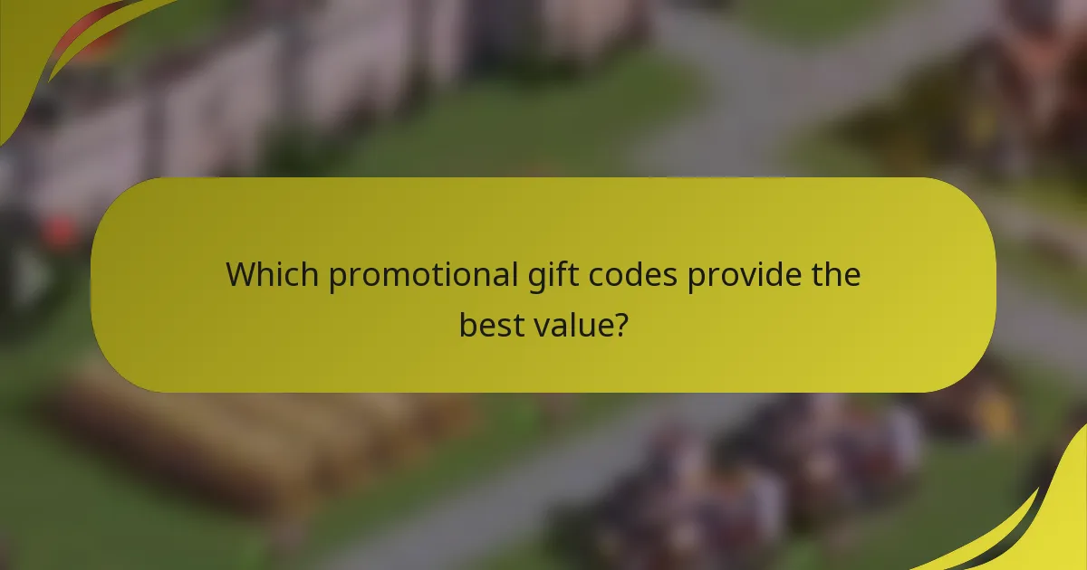 Which promotional gift codes provide the best value?